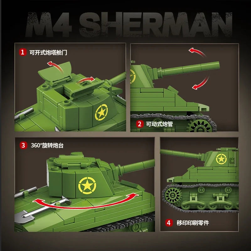 Mini M4 Sherman I 480 pcs