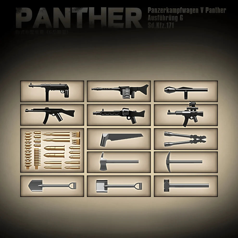 Panther Tank (Grey) | 1180 PCS